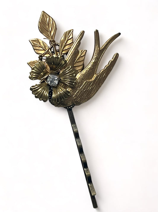 Brass Bird Hairpin